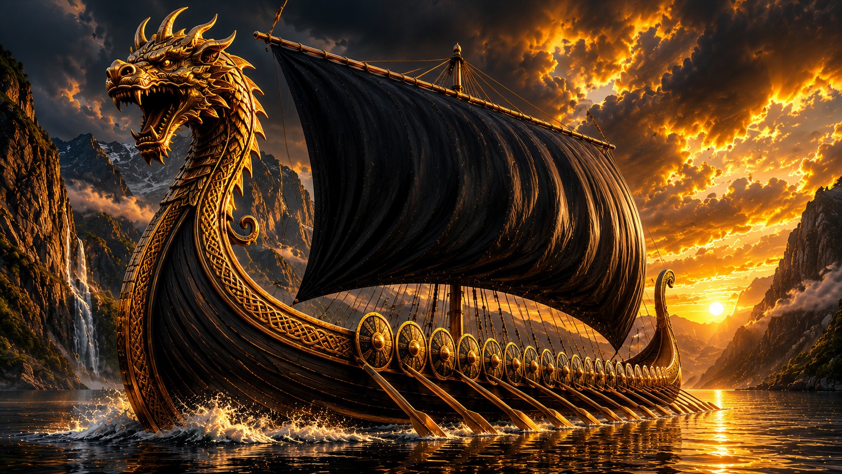 Viking Honey Longship
